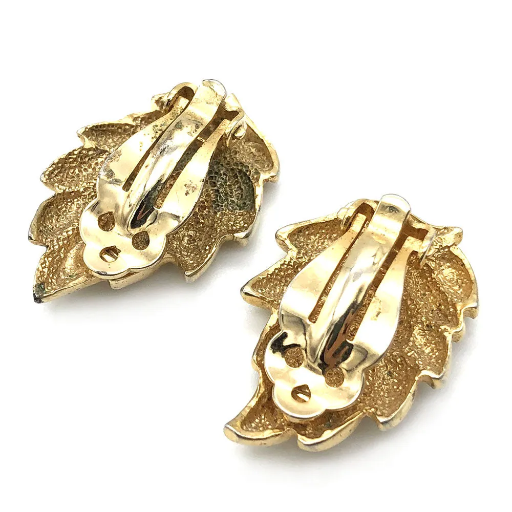 【USA輸入】ヴィンテージ リーフ イヤリング/Vintage Leaf Clip On Earrings