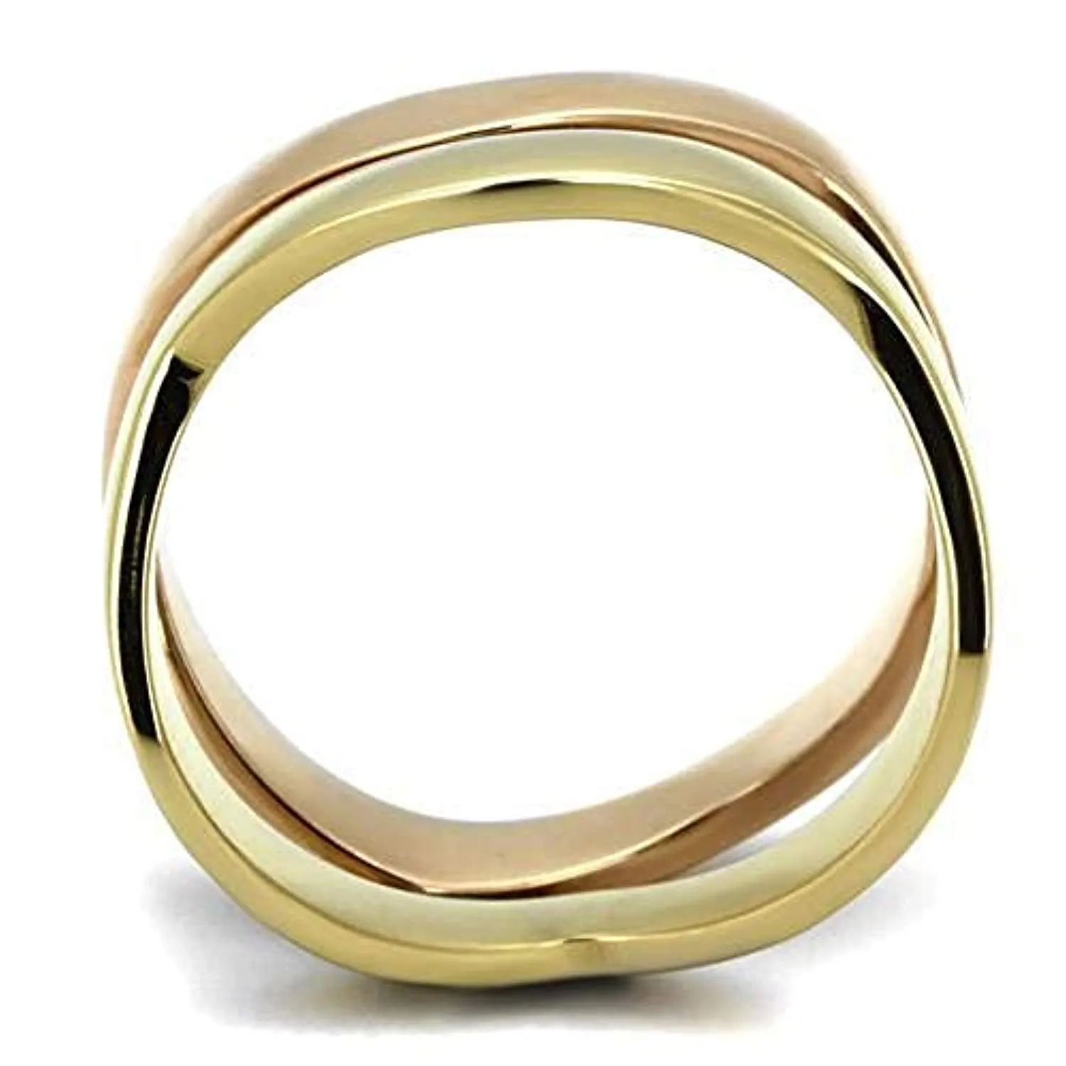 WildKlass Stainless Steel Ring IP Gold & IP Rose Gold Women