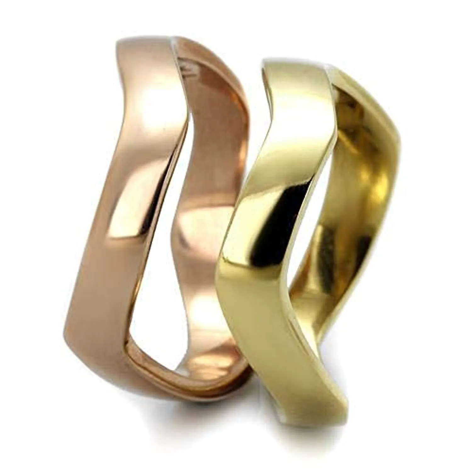 WildKlass Stainless Steel Ring IP Gold & IP Rose Gold Women