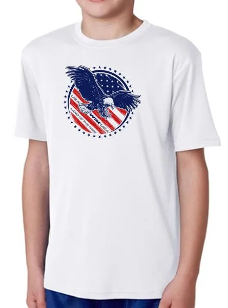 Youth Land of the Free Microtech T-shirts by WSI Made in USA 702ELSSW