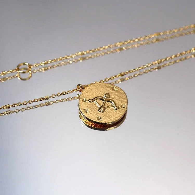 Zodiac Signs Taurus Coin Pendant