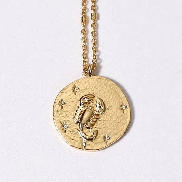 Zodiac Signs Taurus Coin Pendant