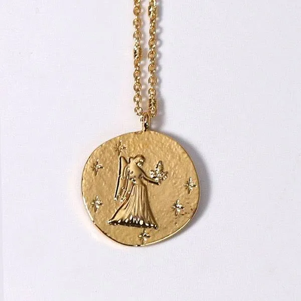 Zodiac Signs Taurus Coin Pendant