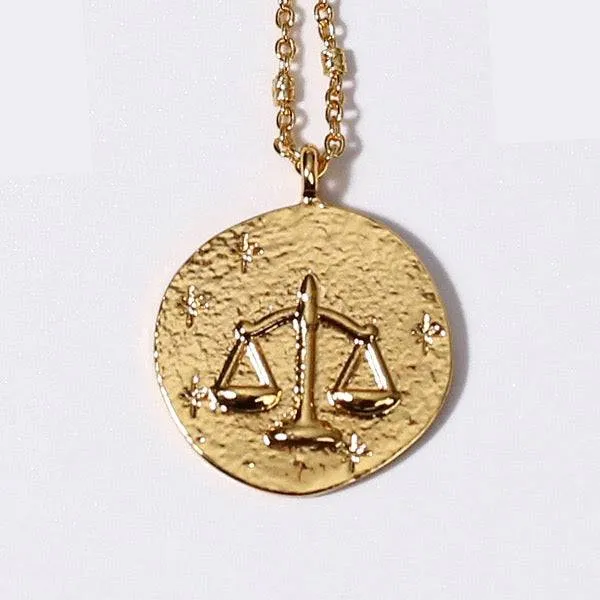 Zodiac Signs Taurus Coin Pendant