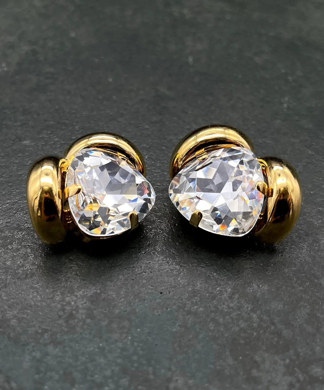 【ドイツ買付】ヴィンテージ SEIBOTH クリアガラス イヤリング/Vintage SEIBOTH Clear Glass Clip On Earrings