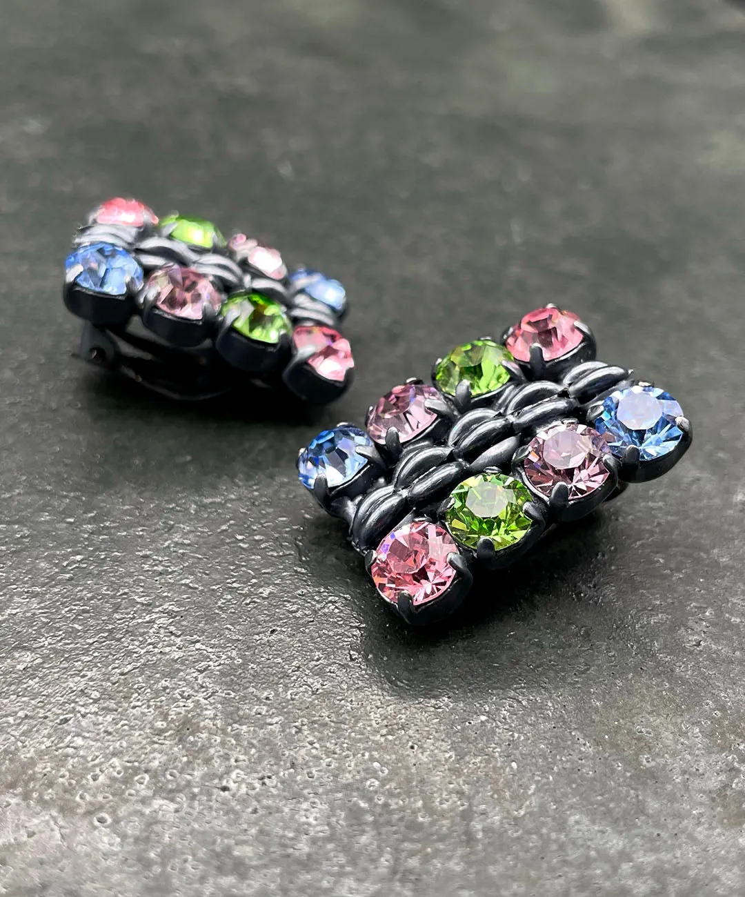 【ドイツ買付】ヴィンテージ SEIBOTH パステル ガラス イヤリング/Vintage SEIBOTH Pastel Glass Clip On Earrings