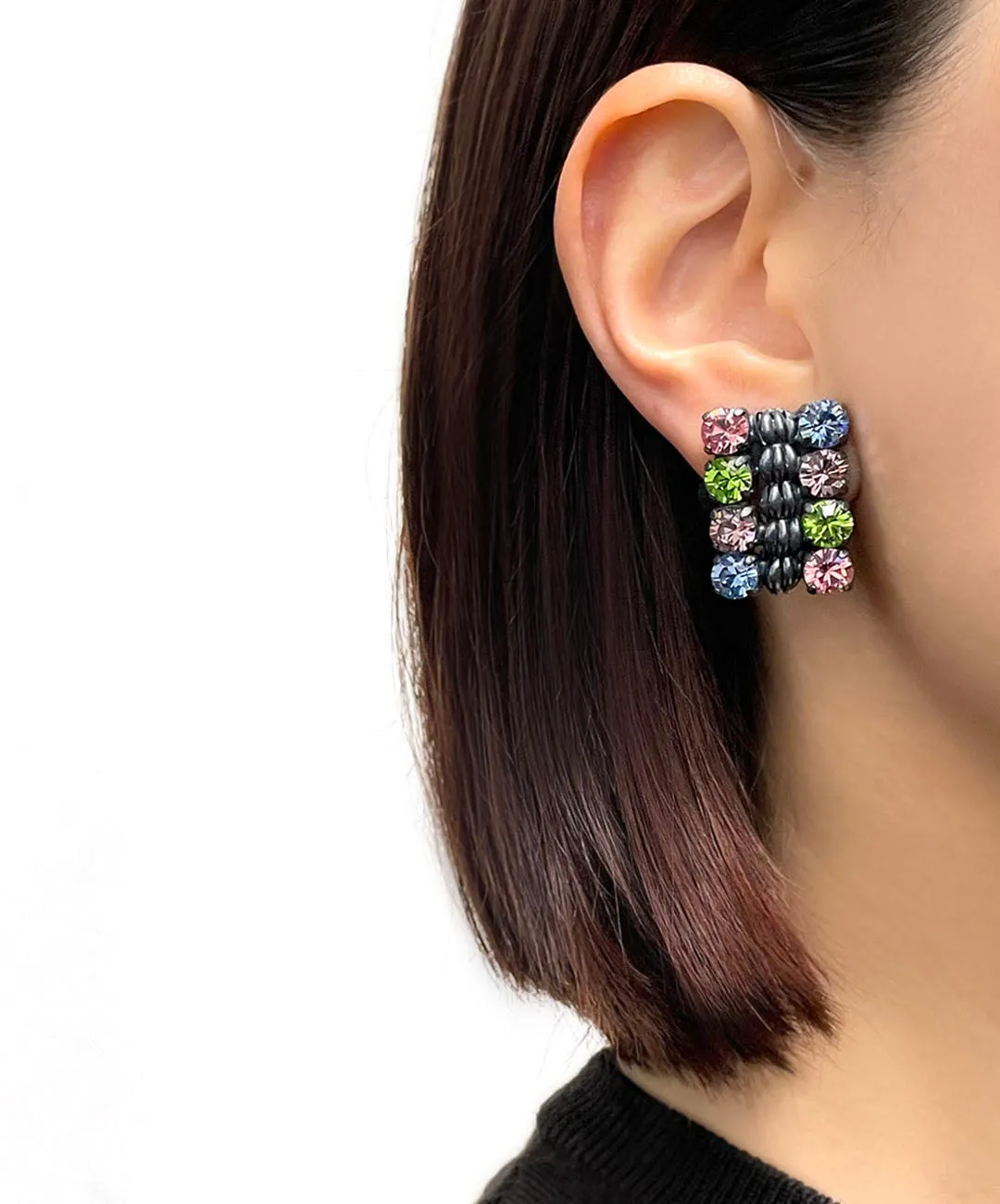 【ドイツ買付】ヴィンテージ SEIBOTH パステル ガラス イヤリング/Vintage SEIBOTH Pastel Glass Clip On Earrings