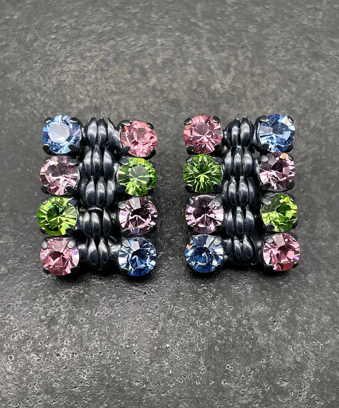 【ドイツ買付】ヴィンテージ SEIBOTH パステル ガラス イヤリング/Vintage SEIBOTH Pastel Glass Clip On Earrings