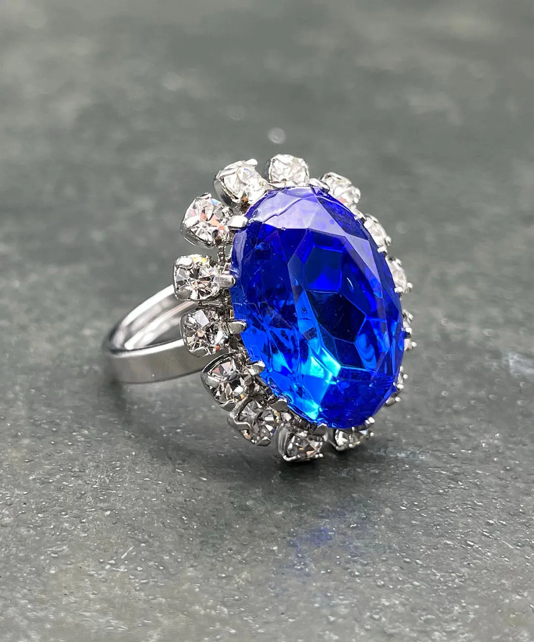 【ドイツ買付】ヴィンテージ SEIBOTH ロイヤルブルー ビジュー リング/Vintage SEIBOTH Blue Bijou Ring