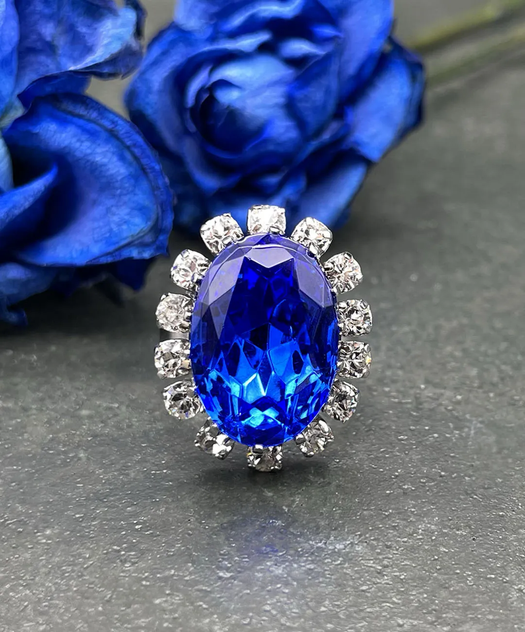 【ドイツ買付】ヴィンテージ SEIBOTH ロイヤルブルー ビジュー リング/Vintage SEIBOTH Blue Bijou Ring