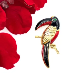 【フランス輸入】ヴィンテージ SPHINX バード エナメル ブローチ/Vintage SPHINX Bird Enamel Brooch