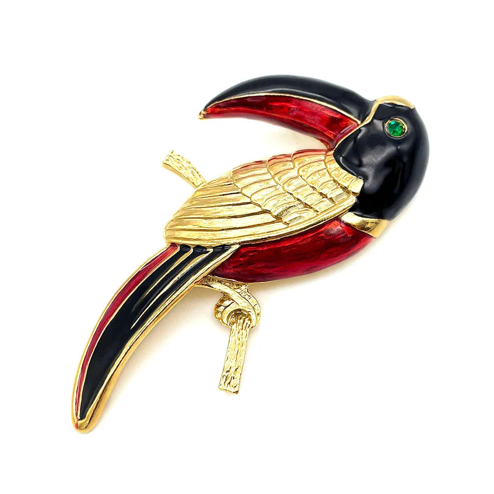 【フランス輸入】ヴィンテージ SPHINX バード エナメル ブローチ/Vintage SPHINX Bird Enamel Brooch