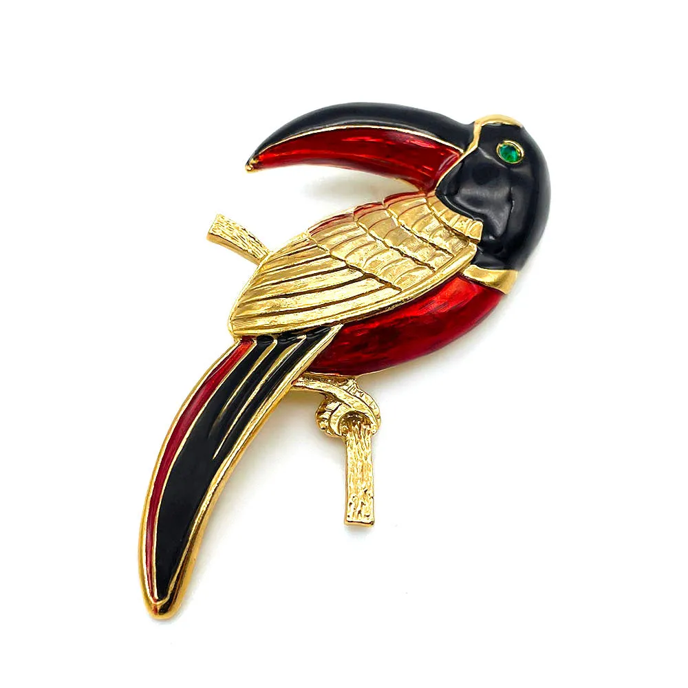 【フランス輸入】ヴィンテージ SPHINX バード エナメル ブローチ/Vintage SPHINX Bird Enamel Brooch